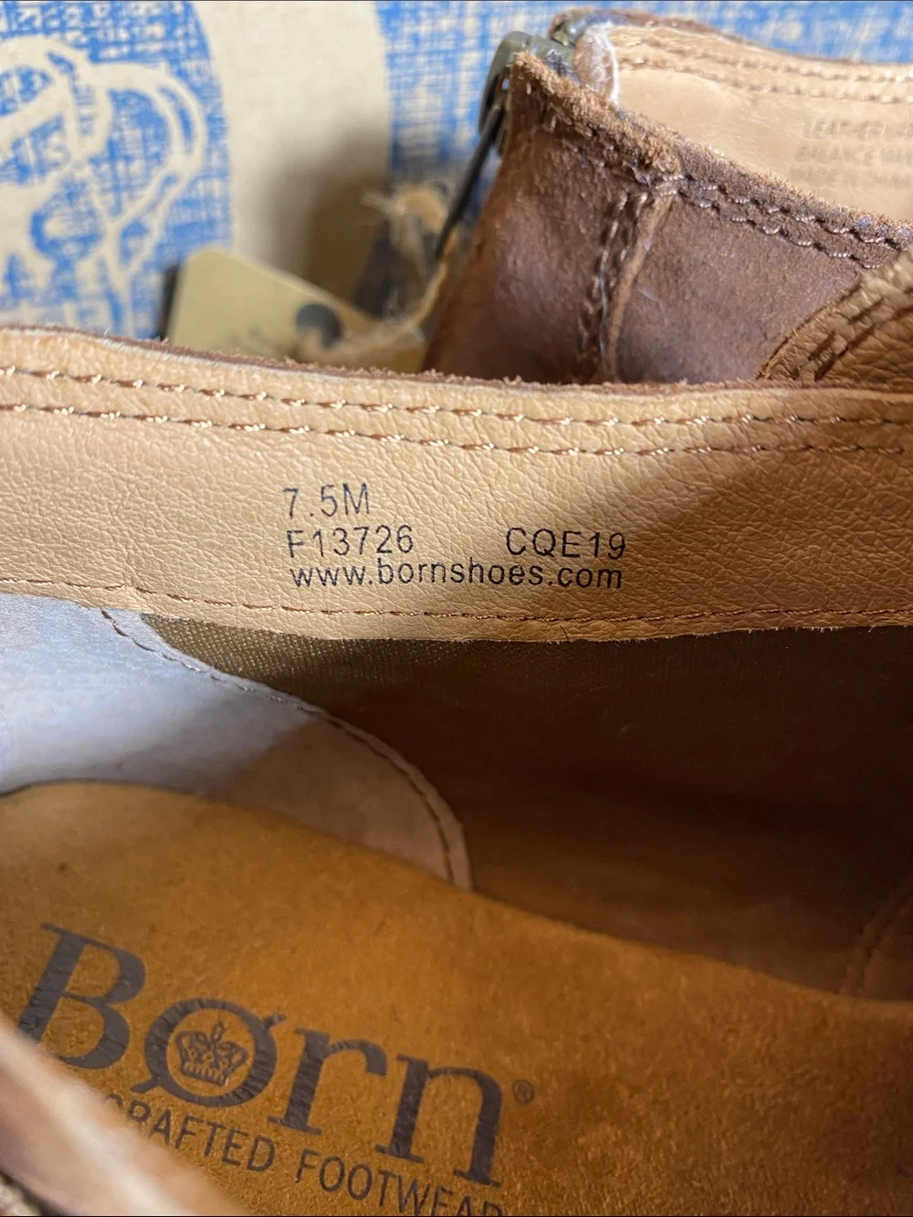 Born Sylvia Women’s Rust (Tobacco) Distressed Suede Ankle Boots - size 7.5 NWT - Picture 2 of 12